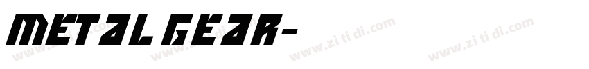 Metal Gear字体转换